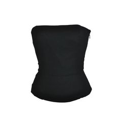 For Sale on 1stDibs - Georgio Armani wonderful elegant black silk crepe bustier is fully lined with an invisible side zipper which measures 11'. The front length measures 15', Armani Shirts, Armani Black, Silk Crepe, Black Silk, Giorgio Armani, Wedge Boot, Side Zipper, Silk, Zipper