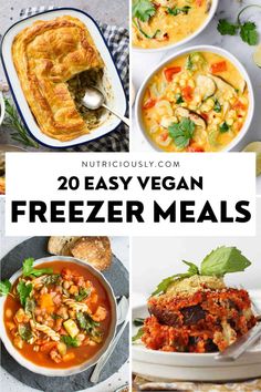 20 easy vegan freezer meals