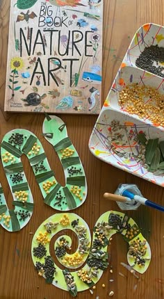 an arts and crafts activity for kids to make nature art