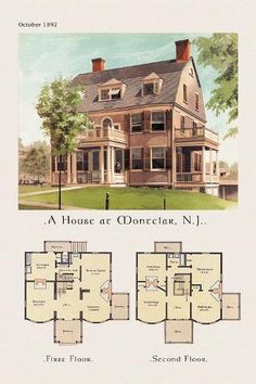 an old house with three floors and two story houses in the front, second floor and third