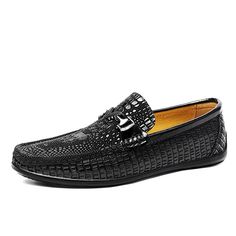 Trendy Genuine Leather Shoes – Vanity Glam Male Loafers, Trendy Loafers, Male Dress, Leather Shoes For Men, Crocodile Shoes, Men's Casual Shoes, Moccasins Mens, Slip On Flats, Loafers Style