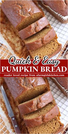 Pumpkin bread partially sliced on cutting board. Pumpkin Pound Cake Recipes, Best Pumpkin Bread Recipe, Pumpkin Pound Cake, Pumpkin Bread Easy, Acorn Squash Recipes, Pumpkin Cake Recipes, Pumpkin Waffles, Perfect Thanksgiving, Pumpkin Bread Recipe