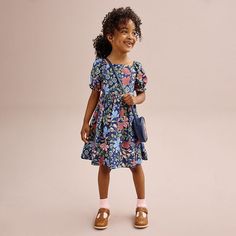 Ready the runway! Your little one will look like a style star in this 2-pc. Printed Poplin Dress and Handbag Set from Draper James. Click on this KIDS APPAREL & SHOES GUIDE to find the perfect fit and more! Ready the runway! Your little one will look like a style star in this 2-pc. Printed Poplin Dress and Handbag Set from Draper James. Click on this KIDS APPAREL & SHOES GUIDE to find the perfect fit and more! FEATURES Set includes: dress and handbag Squareneck Short sleeves Elastic waistband Ab Shoes Guide, Baby Size Chart, Toddler Size Chart, Style Star, Total Eclipse, Draper James, Poplin Dress, Baby Size, Toddler Sizes