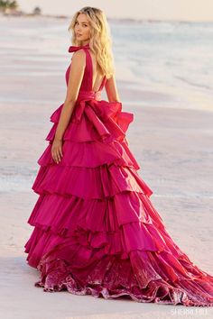 Ruffle Ball Gown, Sherri Hill Gowns, Bow Sleeves, Princess Sleeves, Prom Long, Ball Gown Skirt, Gown Prom, Ivory Dresses, Ball Gowns Prom