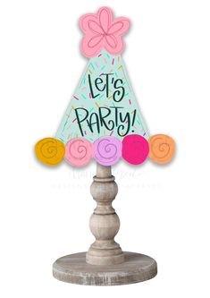 Let’s Party Topper/Attachment - Topper Birthday Door, Donation Request, Party Topper, Day Wishes, Birthday Fun, Door Signs, Door Hangers, Twine, Hangers