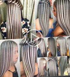 ▷ ▷Barcode hair is a no for me ATBGE blonde hair, blonde hair on mexican women, blonde hair color ideas!! Hair Color For Fair Skin, Chic Short Haircuts, Blonde Hair Brown Eyes, Hair Highlights And Lowlights, Gorgeous Gray Hair, Blonde Hair With Bangs, Hair Color Formulas, Gray Hair Cuts, Dark Hair With Highlights