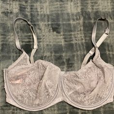 Nwt Gray Dream Angels Unlined Bra Elegant Lined Underwire Bra, Elegant Victoria's Secret Lace Bra, Elegant Lace Bra By Victoria's Secret, Victoria's Secret Elegant Underwire Bra, Elegant Victoria's Secret Underwire Bra, Elegant Lined Victoria's Secret Bra, Gold Bra, Floral Bra, Victoria Secret Body