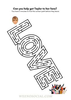 a maze that says can you help get taylor to her fans?