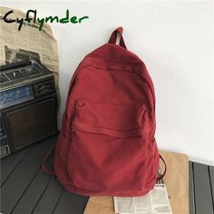 BACK TO SCHOOL Vintage Casual Backpack Women Travel Bag Vintage High Capacity Solid Women's Backpack Girls Men Canvas Student Zipper School Bag Details Show Angle Show [23y 7m 19d] Red Large Capacity Casual Backpack, Red Casual Backpack With Large Capacity, Casual Red Backpack Large Capacity, Casual Large Capacity Red Backpack, Back To School Vintage, Women Backpack Travel, Women's Backpack, Bag Details, Backpack Women