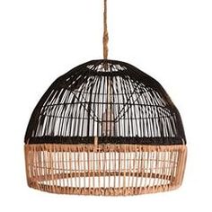 Elvis Lamp Dome Shape In Black And Natural (DOV6448) By Dovetail