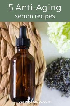 Learn how to make 5 anti-aging face serum recipes for all skin types. Simple to make face serum recipes that will leave your skin glowing and moisturized while reducing wrinkles and fine lines. Diy Face Serum Recipe, Diy Anti Aging Serum, Face Serum Recipe, Oils For Face, Diy Face Serum, Serum Recipe, Skin Care At Home, Skin Care For Oily Skin, Face Skin Care Products