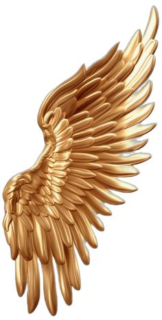 an image of a golden bird that is flying