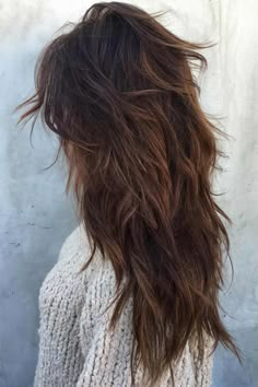 Modern Shag Curtain Bangs, Edgy Long Hair, Hair 2024, Shag Haircut