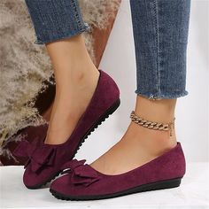 Category:Flats; Upper Materials:Satin; Embellishment:Bowknot; Season:Spring; Heel Type:Flat Heel; Gender:Women's; Activity:Walking; Toe Shape:Round Toe; Style:Elegant,Comfort,Casual; Heel Height(inch):<1; Outsole Materials:Rubber; Occasion:Outdoor,Daily; Closure Type:Loafer; Pattern:Solid Color; Listing Date:07/26/2023; Production mode:External procurement; 2024 Trends:Plus Size,Ballerina,Comfort Shoes,Flat Sandals; Foot Length:; Foot Width:; SizeChart1_ID:2:184043; Size chart date source:Provid Ribbon Flats, Cozy Shoes, Casual Flat Shoes, Suede Material, Casual Flats, Ballet Flat Shoes, Casual Shoes Women, Ballerinas, Flat Shoes