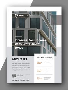 a brochure with the words, increase your home with professional ways about us