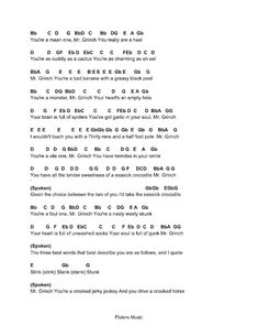 the guitar chords are arranged in different ways, including lines and words that appear to be written