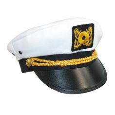 The young sailor enthusiast is sure to love this cotton admiral cap. A structured two inch brim and green undervisor help to reduce sun glare. Kids can enjoy boating in true style with the classic lifesaver embalm patch on front. This hat is sure to please boys and girls with one size fits up to 20 to 21 inches. Made of 100% Cotton