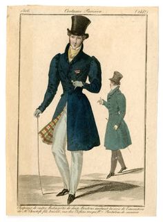 Mens Wear 1826, Plate 2447 Costume Institute Fashion Plates Regency Mens Fashion, 1820s Fashion, Fashion 60s, 1830s Fashion, Mens Fashion Illustration, 1800s Fashion, Regency Fashion