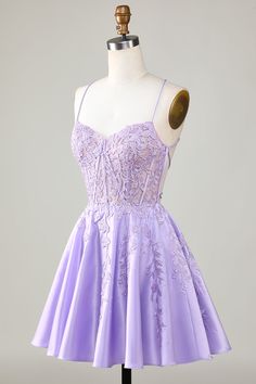 Purple Dama Dresses Quinceanera, Tangled Theme Hoco Dress, Bat Mitzvah Dress Purple, Lavender Chambelanes Outfits, Purple Grad Dresses, Purple Birthday Dress, Birthdays Dress, Vestido Color Lila, Purple Hoco Dresses