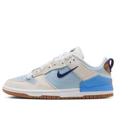 (WMNS) Nike Dunk Low Disrupt 2 'Since 1972' HF5713-411 Blue Nike Shoes, Low Disrupt, Nike Dunk Low Disrupt, Selfie Inspo, Preppy Shoes, All Nike Shoes, Shoe Wishlist, Nike Air Shoes, Cute Nike Shoes