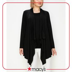 All you need is this flyaway cardigan to keep warm and comfortable when your office air conditioning blasts, you just need a little bit of cover up. Plus Size Sweaters, Sweaters Online, Keep Warm, All You Need Is, Air Conditioning, Black Sweaters, Cardigan Sweater, Plus Size Outfits, Sweater Cardigan