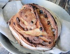 a loaf of bread sitting on top of a plate