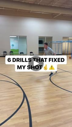 a basketball court with the words 6 drills that fixed my shot