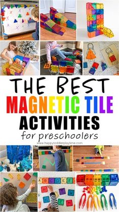 the best magnetic tile activities for preschoolers