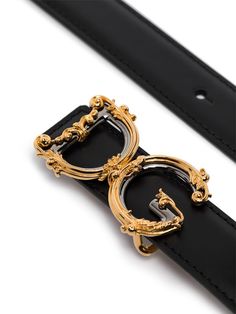 Shop black Dolce & Gabbana baroque DG logo belt with Express Delivery - Farfetch Dolce Gabbana Belt, Dg Logo, Brand Style, Fashion Items, Color Oro, Black Belt, Leather Belt, Trekking, Fashion Item