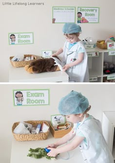 Vet Clinic Dramatic Play Area - Little Lifelong Learners Vet Clinic Dramatic Play, Clinic Dramatic Play, Imaginative Play Ideas, Preschool Dramatic Play, Dramatic Play Themes, Dramatic Play Ideas, Role Play Areas, Home Corner, Dramatic Play Area