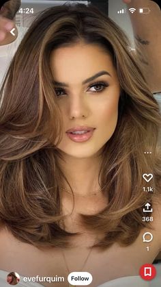 Brown Hair Cuts, Hair Tips Video, Hair Color Techniques, Shot Hair Styles, Hair Color And Cut, Brown Hair With Highlights