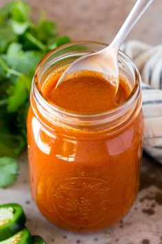 the best enchilada sauce in a mason jar