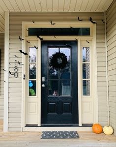 Halloween decorations 3D bats feather wreath skeleton rug pumpkins window door Funky Pumpkins, Skeleton Rug, Halloween Decorations Bats, Halloween Party Decorations Indoor, Outdoor Halloween Decor, Wall Decor Halloween, Home Bathroom Decor, Halloween Bat Decorations, Bat Wall