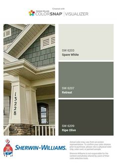 the color scheme for sherwinn williams's house is shown in this brochure