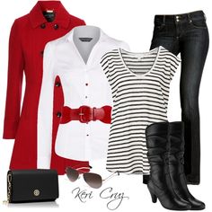 Red Coat, Diva Fashion, Complete Outfits, Work Attire, Fall Winter Outfits, Polyvore Fashion, Passion For Fashion, Autumn Winter Fashion