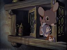 the little mouse and other animals are looking out from an open window in disney's live - action movie