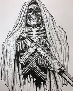 Lettrage Chicano, Reaper Drawing, Art Chicano, Evil Skull Tattoo, Affliction Clothing, Grim Reaper Art, Military Tattoos