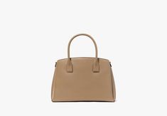 Add instant style to your in-office days with this sophisticated leather satchel. | Kate Spade Serena Satchel, Timeless Taupe Timeless Beige Shoulder Bag For Work, Chic Beige Leather Briefcase, Versatile Beige Satchel For Business, Classic Workwear Calf Leather Shoulder Bag, Elegant Beige Leather Briefcase, Timeless Textured Leather Satchel For Office, Timeless Textured Leather Office Satchel, Beige Satchel With Gold-tone Hardware For Work, Classic Beige Satchel For Office