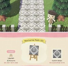 an animal crossing game screen showing the path to nocturine's path