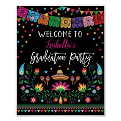 the welcome sign for baby's fiesta baby shower