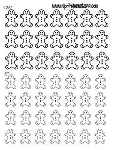 the printable pattern for gingerbread cookies