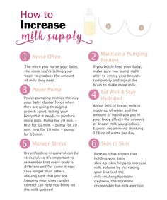 how to increase milk supply info sheet with instructions on how to use milk for breastfeeding