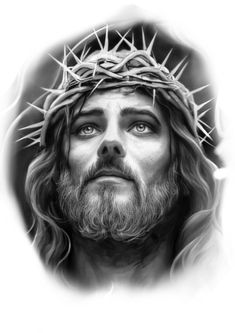 the face of jesus wearing a crown of thorns