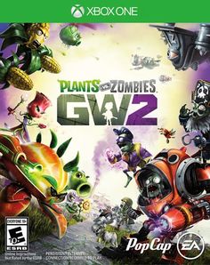 an advertisement for plants and zombies gw2 on the back cover of a dvd