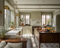 a kitchen filled with lots of counter top space