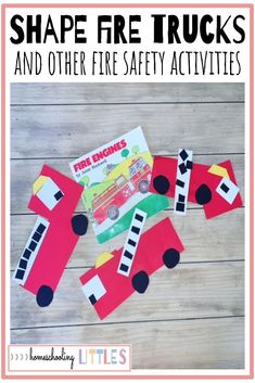 the shape fire trucks and other fire safety activities for kids to do with paper plates