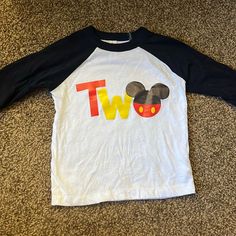 Toddler Two Mickey Mouse T-Shirt, Perfect For Birthday Party! Bella Canvas Material, Size 2t. Very Soft, Brand New Never Worn! My Son Outgrew Before His Party. Toddler Tees Boy, Mickey Mouse T Shirt, Handmade Boutique, Mouse Birthday, Disney Party, Mickey Mouse Birthday, Pumpkin Shirt, Disney Kids, Boy Tees