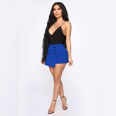 Fashion Nova Royal Blue High Rose Button Skort Nwt Never Worn, New With Tags Size Large Royal Blue Color High Waisted Double Sided Buttons Sailor Style Skort Chic Party Shorts In Blue, Chic Blue Shorts For Party, Chic Blue Party Shorts, Blue High Waist Shorts For Party, Blue High-waist Shorts For Party, High Waist Blue Shorts For Party, Blue Mini Length Bottoms With Button Closure, Chic Blue Shorts For Night Out, Blue Skort With Button Closure