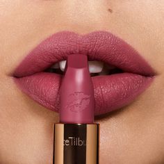 Deep rose plum matte lipstick Cosmetology Studio, Charlotte Tilbury Hot Lips, Plum Lipstick, Lipstick Shade, Rose Lipstick, Lips Shades, Hot Lips, Pink Lipstick, Beautiful Lips