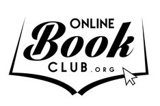 the online book club logo with an arrow pointing up to it's right side